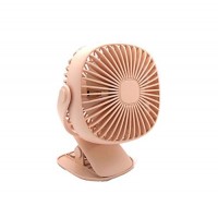 Battery Operated Clip Table Fan Mini USB Rechargeable Desk Fans 3 Speeds with 2 Settings Warm Night Lamp 360 Degrees Rotation for Stroller Car Office Camping Pink - B07CWL1H6R